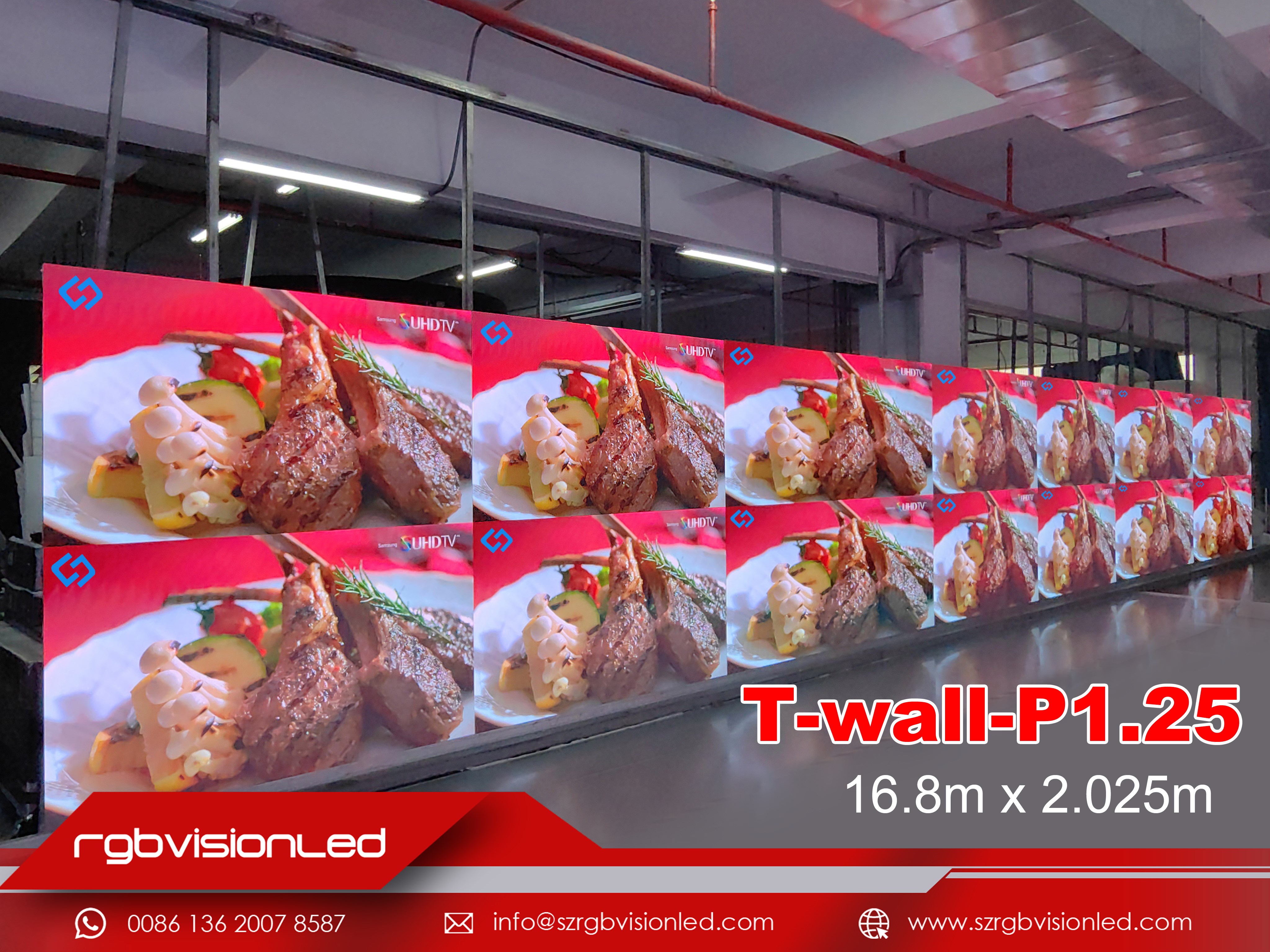 SZRGBVISIONLED LED DISPLAY SCREEN VIDEO WALL T-WALL P1.25 COB DIGITAL MEDIA